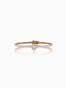 Pulsera de Lujo Ecológica con Diamantes Cultivados en Laboratorio, Corte Pera, Chapada en Oro sobre Plata, Claridad DEF VVS VS, 10 Gramos, Vala Brothers - Product Image 2