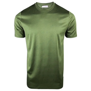 Camiseta de Manga Corta para Hombre, Cuello Redondo, Corte Regular, Color Sólido, Estilo Casual, Tejida - Product Image 5