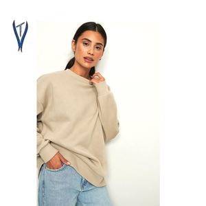 Sudadera informal de gran tamaño para mujer, Jersey bordado con hombros caídos y manga a rayas, nuevo diseño a la moda, transpirable Plus - Product Image 1