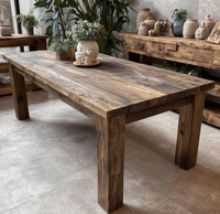 Ensemble de table et de chaises de salle à manger en bois massif moderne et simple pour 4 à 6 personnes, petit modèle rectangulaire, meubles pour la maison - pour les hôtels