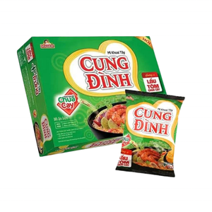 Nouilles instantanées au goût épicé et aigre de crevettes Cung Dinh 85g, avec des nouilles moelleuses dans un bouillon de crevettes épicé et acidulé. - Product Image 2