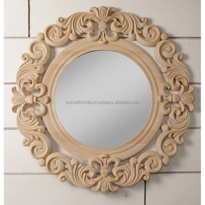 Marco de espejo de boda de madera hecho a mano moderno de calidad de exportación para decoración de habitaciones espaciosas disponible a granel de la India - Product Image 4