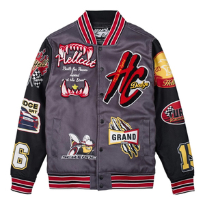 Veste universitaire personnalisée avec broderie et patchwork, col rabattu, style streetwear automne, matière de qualité supérieure, veste unisexe - Product Image 1