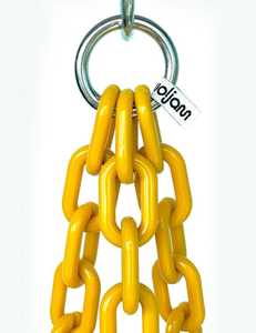 Luminaire suspendu moderne décoratif en résine colorée, chaîne de maillons en acrylique, lustre pour maison moderne, bureau, hôtel, plafond. - Product Image 3