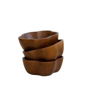 Bol de service en bois d'acacia, nouveauté très demandée pour les fêtes et restaurants modernes, assiette de service en bois, bol à sauce en bois, joli bol en bois - Product Image 1