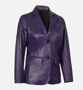 Blazer de Cuero Negro Holgado y Extra Grande para Mujer, Primavera 2026, Chaqueta de Cuero Genuino, Ropa Urbana Femenina - Product Image 5