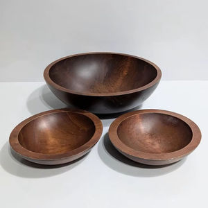 Bol en bois de style arabe pour la vente spéciale Ramadan, idéal pour la consommation quotidienne à la maison ou à l'hôtel, produit en bois polyvalent pour riz, soupe et accompagnements. - Product Image 1