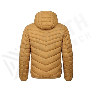 Hooded Quilted Waterproof <b>Bubble</b> Jacket Black Full Sleeve Winter Windproof Cotton Shell Knitted Fabric Polyester Filling Stand - Product Image 2