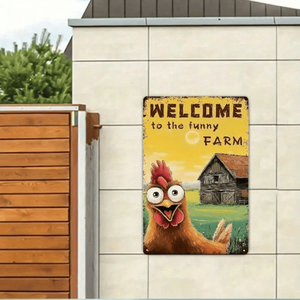 CIFbuy Plaque en aluminium rustique vintage 8x12 pouces, motif poulet de ferme, pour bar, TikTok, service de retrait Temu, catégorie Plaques - Product Image 5