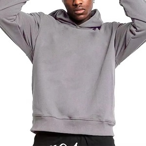 100% Cotton <b>Blank</b> Thick Woven Heavy <b>Weight</b> Oversized Custom Print Logo Eco-Friendly Spring Men's Hoodies & Sweatshirts - Product Image 2