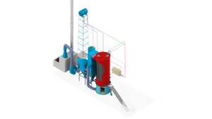 Industrial Water <b>Tube</b> Steam Boiler Biomass Fired <b>Heating</b> System for Textile Food Chemical Industry 1-8 MkCal 300C Vertical - Product Image 3