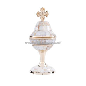 Incensario Tradicional Cristiano Bizantino Ortodoxo Griego de Latón, Soporte para Incienso para el Hogar, Oficina, Artículos Religiosos - Product Image 1