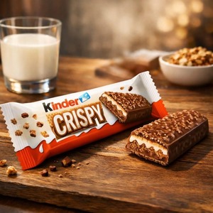 Barre chocolatée Kinderr Crispy de qualité supérieure 34g, gaufrette légère et croustillante, collation chocolatée, vente en gros - Product Image 5