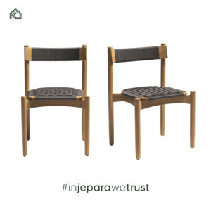 ชุดเก้าอี้รับประทานอาหารไม้สักธรรมชาติคุณภาพสูง 4 ตัว พร้อมโต๊ะรับประทานอาหารแบบพกพาเป็นมิตรกับสิ่งแวดล้อม ดีไซน์ยุโรปสมัยใหม่ - Product Image 5