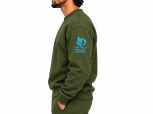 Sudadera OARH_INT para Hombre, Cuello Redondo, Color Verde Oliva, Corte Regular, 100% Algodón Felpa, Logotipo Estampado en la Parte Delantera, Estilo Casual para Otoño - Product Image 4