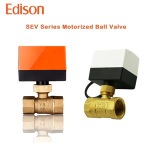 บอลวาล์วไฟฟ้า Edison Sev DN15/DN20/DN25 2 <span class=keywords><strong>3</strong></span>ทาง220/120/40V สามสาย IP50ควบคุมมอเตอร์สองทิศทาง - Product Image 2