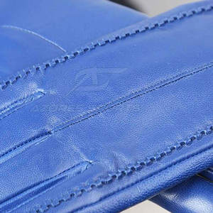 Gants en cuir pour hommes compatibles écran tactile - Gants d'hiver décontractés écologiques et chauds avec doublure en polyester, design longueur poignet - Product Image 4