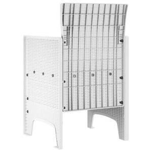 Ensemble de 4 chaises de jardin en polypropylène blanc, 20,87 x 19,29 x 33,46 pouces, meubles d'extérieur élégants - Product Image 5