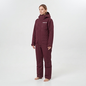 Mono de Esquí de Una Pieza para Mujer Hawk Eye, Impermeable, con Capucha, Traje de Nieve con Aislamiento Sintético, Color Borgoña - Product Image 3