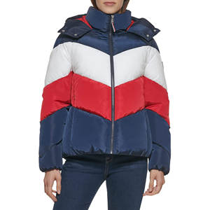 Veste d'hiver matelassée pour femme, couleur personnalisée, haute qualité, best-seller, respirante, grande taille, avec capuche. - Product Image 2