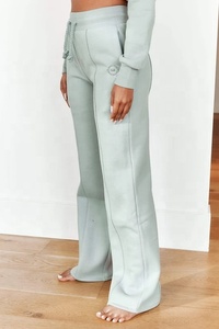 Pantalones Deportivos de Felpa Personalizados al por Mayor, Nueva Moda de Invierno, Cálidos, de Color Sólido, de Algodón, de Cintura Media, de Secado Rápido y Transpirables para Mujer - Product Image 4