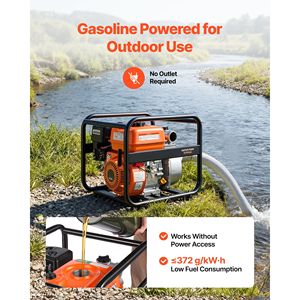 Pompa Acqua a Benzina 2-in-1 da 6.5HP 32 GPM con Tubo da 7.6 m e Pompa Semi-Slambrata per Applicazioni Portatili con Motore a Benzina - Product Image 4