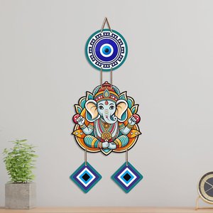 Décoration murale en MDF Shri Ganesh pour la protection contre le mauvais œil, pour l'entrée de la maison - Product Image 2