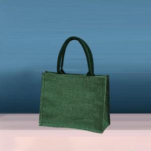 Bolsa de Compras de Yute de Fibra Verde Biodegradable, Bolsa Reutilizable Resistente y Ecológica para Venta al por Mayor y al Detal - Product Image 1