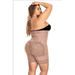 Short gainant taille haute sans couture avec soutien abdominal, à enfiler, couleur moka - <span class=keywords><strong>Fajas</strong></span> <span class=keywords><strong>Colombianas</strong></span> <span class=keywords><strong>Fajate</strong></span>&Short Levanta Cola Gluteos - Product Image 4