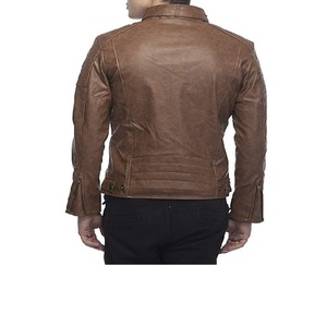 Chaquetas de Cuero para Motociclistas, Casuales, Negras, de Alta Calidad, Talla Grande para Hombre, Chaquetas de Cuero Vegano Personalizadas y Elegantes para Hombre - Product Image 2