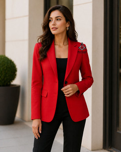 Traje Formal de Oficina para Mujer, Estilo Blazer, para Hermandades y Fraternidades Griegas Delta Sigma, Venta al por Mayor de Regalia Masónica - Product Image 4