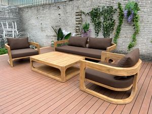 Conjunto de Sillas de Jardín Modernas de Madera de Teca, Muebles de Patio, Proveedor de Indonesia, Asientos de Jardín de Madera Maciza - Product Image 2