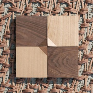 Sous-verres en bois de noyer de style moderne, élégants et luxueux, de qualité supérieure, protection de table, tapis de protection, forme carrée, écologiques - Product Image 6