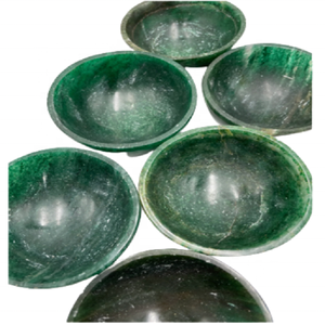 วัสดุพลอยสีเขียวเข้ม Aventurine ชามผลิตภัณฑ์หินธรรมชาติประเภทชามพลอยเรกิคริสตัลบำบัดชามสำหรับการตกแต่ง - Product Image 4