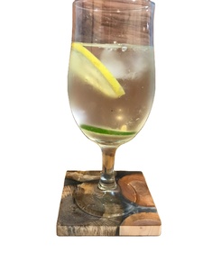 Juego de posavasos de madera de cedro y resina epoxi de primera calidad con color de forma de tamaño personalizado perfecto para el hogar Hotel accesorios de té de lujo - Product Image 3