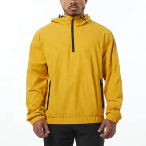 Chaqueta Cortavientos con Capucha Verde para Hombre, Cierre de Cremallera, Resistente al Agua, Poliéster, Corte Regular, para Todas las Estaciones, Ropa de Senderismo para Exteriores - Product Image 4
