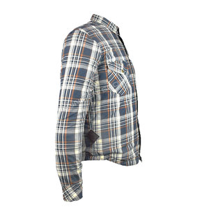 เสื้อเชิ้ตผ้าแฟลนเนลสำหรับขี่มอเตอร์ไซค์ผู้ชาย แห้งเร็ว กันลม OEM เสื้อป้องกันสำหรับขี่มอเตอร์ไซค์ อุปกรณ์สำหรับนักขี่มอเตอร์ไซค์ ขนาดสั่งทำพิเศษ บุผ้าเคฟลาร์ - Product Image 2