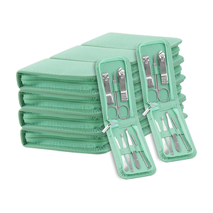 Custom Stainless Steel Manicure Set <b>Nail</b> Clipper Grooming Kit with Travel Zipper Case Pedicure <b>Tools</b> OEM ODM - Product Image 1