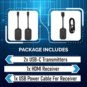 Système de Présentation Sans Fil Present+Share Édition USB-C pour Récepteur Partage d'Écran 1080P Ordinateur Portable PC Mobile 15m Plug & Play 5GHz - Product Image 3