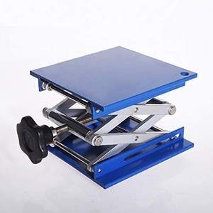 Lève-charge de laboratoire métallique bleu avancé, durable, à mécanisme de levage à ciseaux à vis, réglage de hauteur de 60 mm pour expériences de chimie 1 - Product Image 6