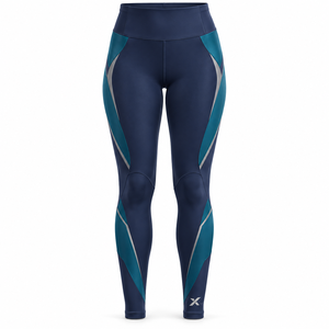 Leggings de Gimnasia y Pantalones Ajustados de Alto Rendimiento |   Bloques de Color Azul - Seis Colores |   Fabricante de Ropa Deportiva | - Product Image 1