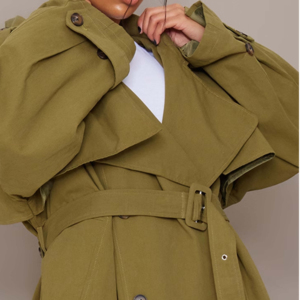 Manteau trench pour femme en cuir respirant, longueur intégrale, personnalisé, matelassé, imperméable, avec rembourrage en polyester, fabriqué au Pakistan - Product Image 4