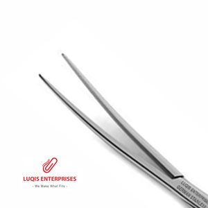 Pinzas Harrington para arterias, con serraciones longitudinales, curvadas, hemostáticas, de acero inoxidable, instrumento quirúrgico médico. - Product Image 2