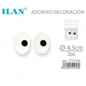 Occhi Decorativi Ilan 4.5cm 2pz Per Artigianato e Decorazione - Product Image 3