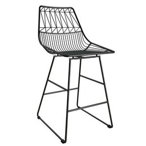 Tabouret de bar industriel en métal et bois avec repose-pieds, siège moderne à hauteur de comptoir pour cuisine et bar - Product Image 1