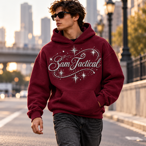 Men's Red <b>Velour</b> <b>Hoodie</b> Rhinestone Hip Hop Pullover Sweatshirt Letter Design Regular Fit Autumn Wholesale Rate OEM Custom - Product Image 6