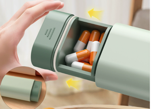 3-Compartment Daily Pill Organizer with Aluminium Material for Outdoor Use - Product Image 3
