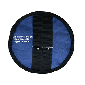 <b>Blue</b> <b>Canvas</b> Horse Feed Bag Adjustable Strap Rectangular Leather Patch Durable Feeding Bag Bulk Wholesale OEM Supplier - Product Image 4