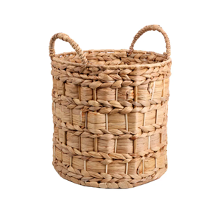 Pot de fleurs artisanal en jacinthe d'eau naturelle, pot rustique, tissé à la main au Vietnam pour maisons chaleureuses et hôtels élégants - Product Image 2