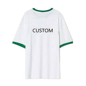 T-shirt Ringer en Coton Biologique Col Rond Uni Manches Courtes pour Homme – Haut Blanc en Coton Épais – Vêtements pour Hommes - Product Image 6